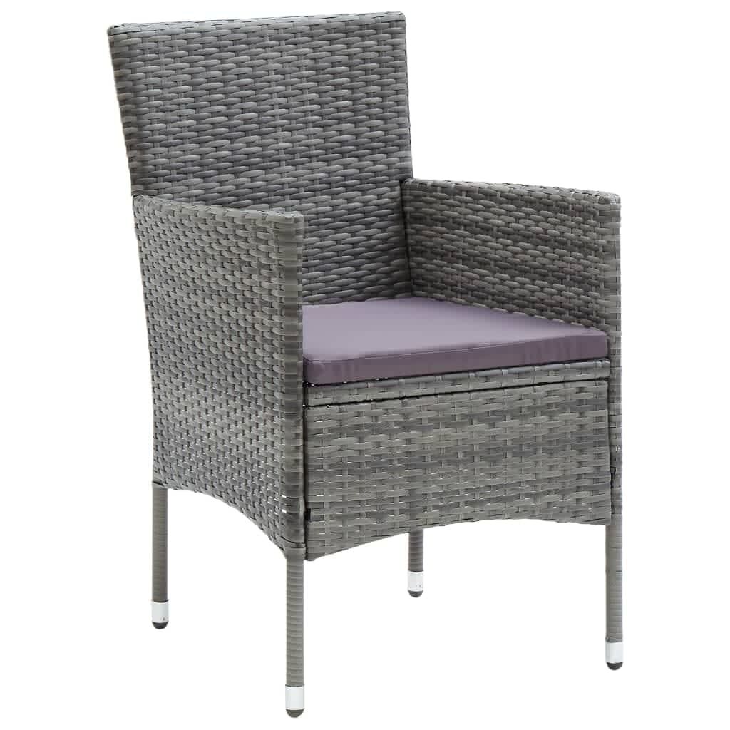 Vidaxl Juego Muebles Jardín 7 Pzas Con Cojines Ratán Sintético Gris_3