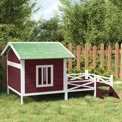 Vidaxl Caseta Para Perros Madera Maciza Pino Color Moca 159x120x88,5cm_1