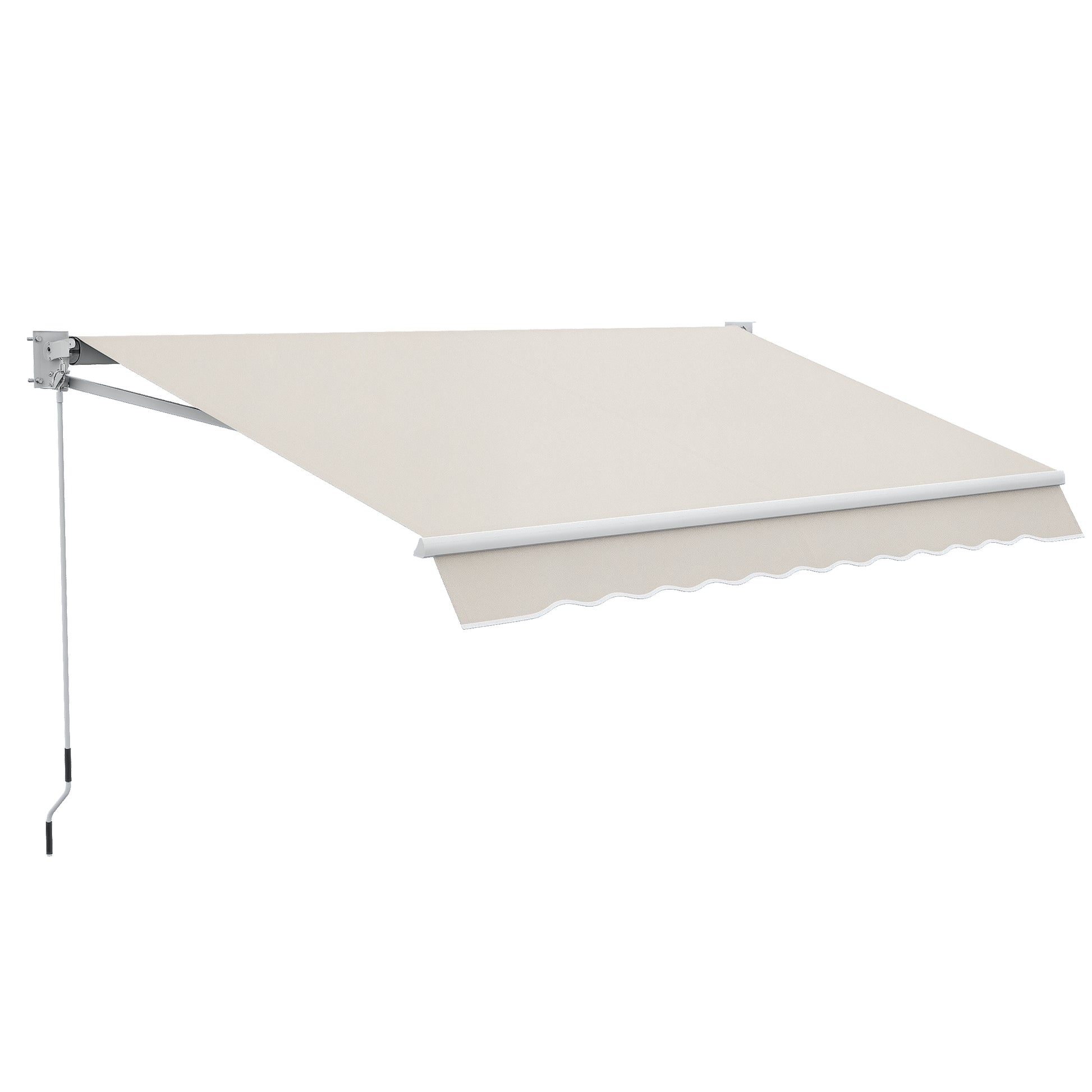 Outsunny Toldo Manual Retráctil Con Manivela 200x295 Cm Protección Solar Uv50+_0