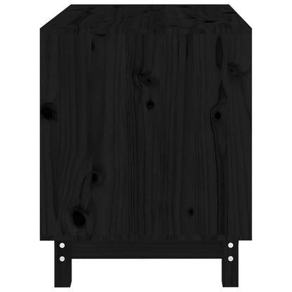 Caseta Para Perros Negra 70x50x62 Cm Madera Maciza De Pino_5