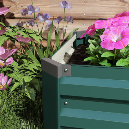 Outsunny Jardinera Exterior Grande Rectangular De Acero Galvanizado 240x60x30 Cm_4