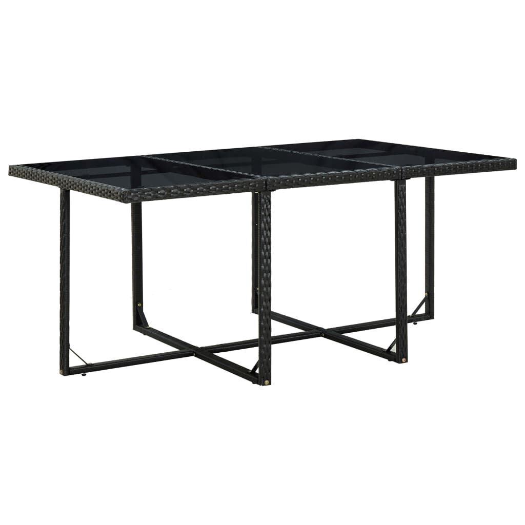 Vidaxl Set Comedor De Jardín 11 Piezas Y Cojines Ratán Sintético Negro_4