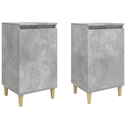 Mesitas De Noche 2 Uds Madera Gris Hormigón 40x35x70 Cm_0