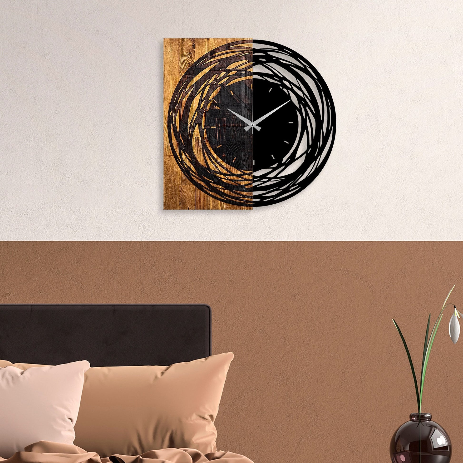 Reloj De Pared Madera Rotaciones