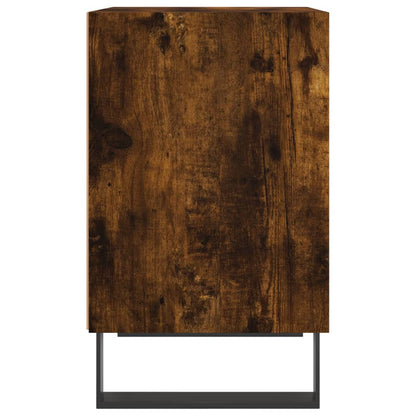 Mesita De Noche Madera De Ingeniería Roble Ahumado 40x30x50 Cm_3