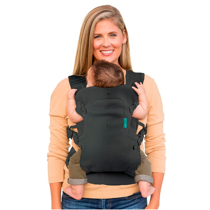 Infantino Mochila Portabebé Flip Convertible 4-en-1, Ergonómica Y Cómoda, Para Bebés De 3,6 A 14,5 Kg, Gris_1