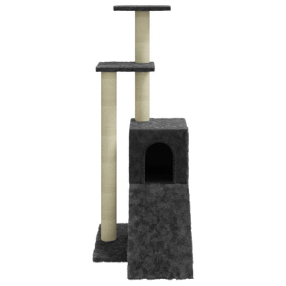 Rascador Para Gatos Con Postes De Sisal Gris Oscuro 92 Cm_4