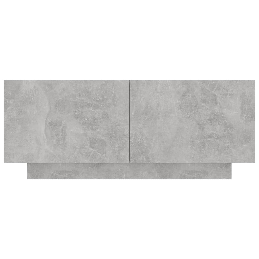 Mesita De Noche Madera De Ingeniería Gris Hormigón 100x35x40 Cm_3