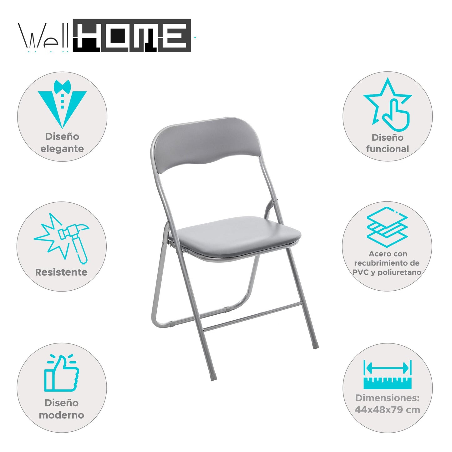 Well Home - Silla Pendiente Gris Tendencia_1