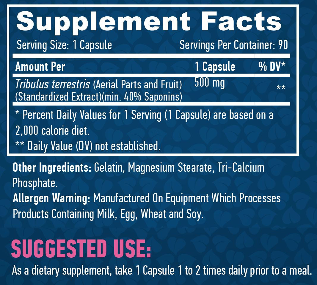 Tribulus Terrestris 500mg - 90 Cápsulas - Tribulus - Haya Labs_5