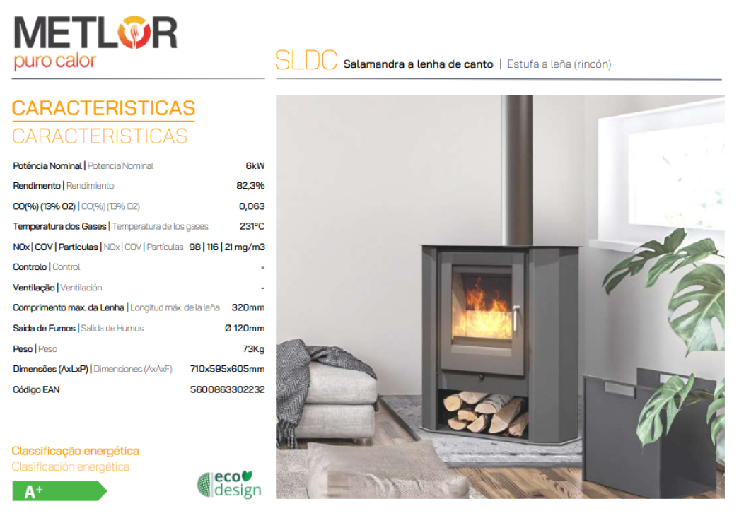 Estufa De Leña Metlor Modelo Sldc_2
