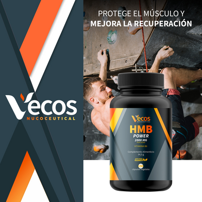 Hmb 2000 Mg Vecos 150 Cápsulas | Ganar Y Mantener Masa Muscular | Con Vitamina B6_1