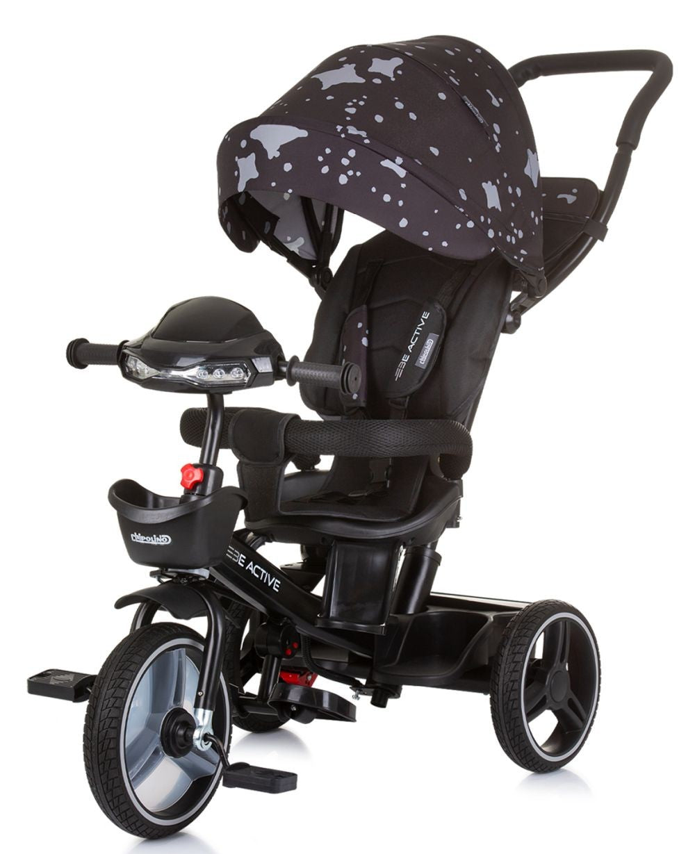 Triciclo Con Capota Y Mango Parental Be Active Obsidian_0
