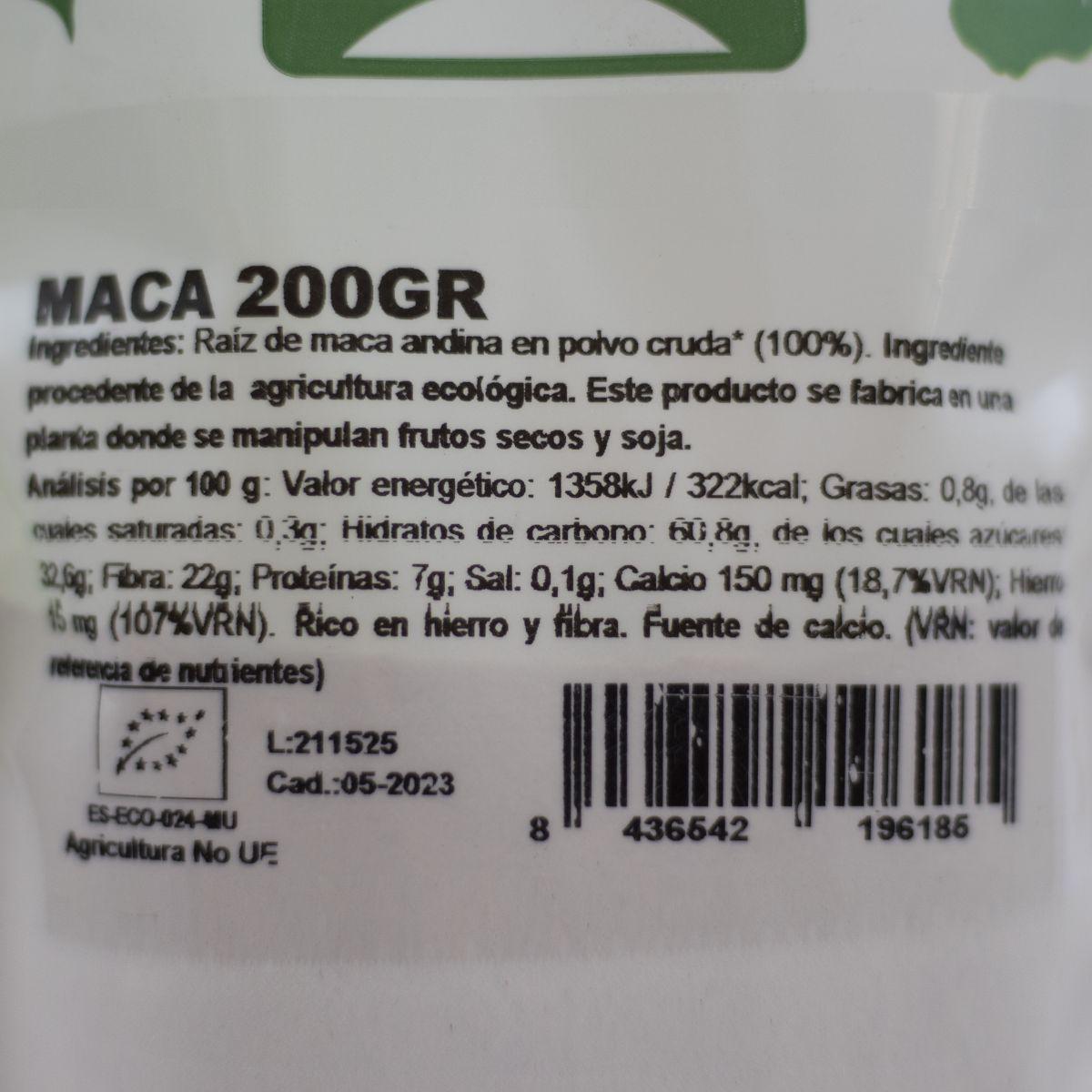 Maca BIO Naturgreen 200 gr
