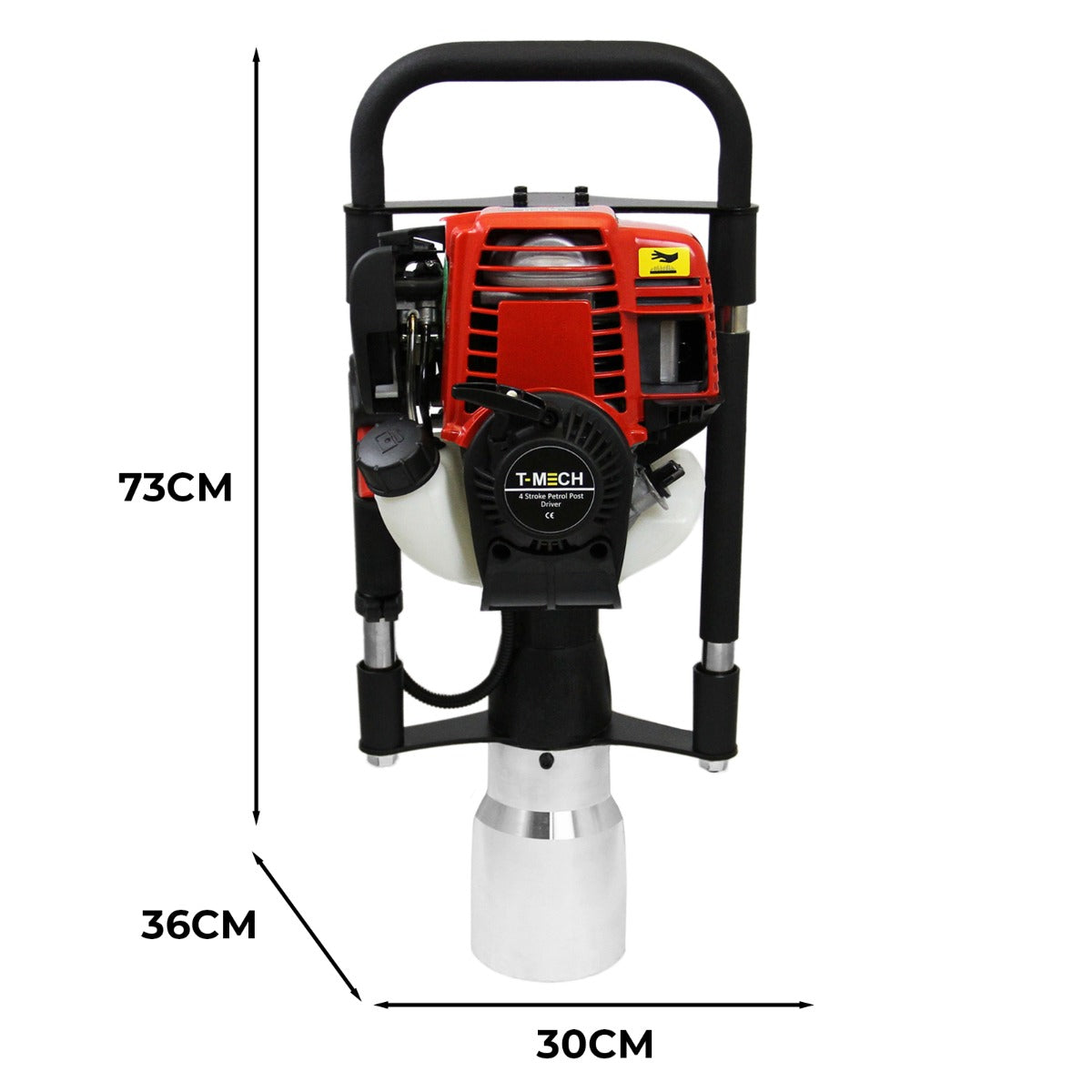 Clavador De Postes T-mech De 4-tiempos Y Accesorio 120mm_3