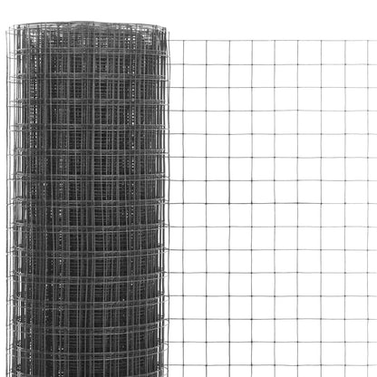 Alambrada De Gallinero Acero Revestimiento Pvc Gris 25x1,5 M / Vetonek_0