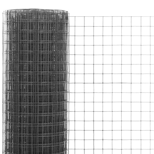 Alambrada De Gallinero Acero Revestimiento Pvc Gris 25x1,5 M / Vetonek_0