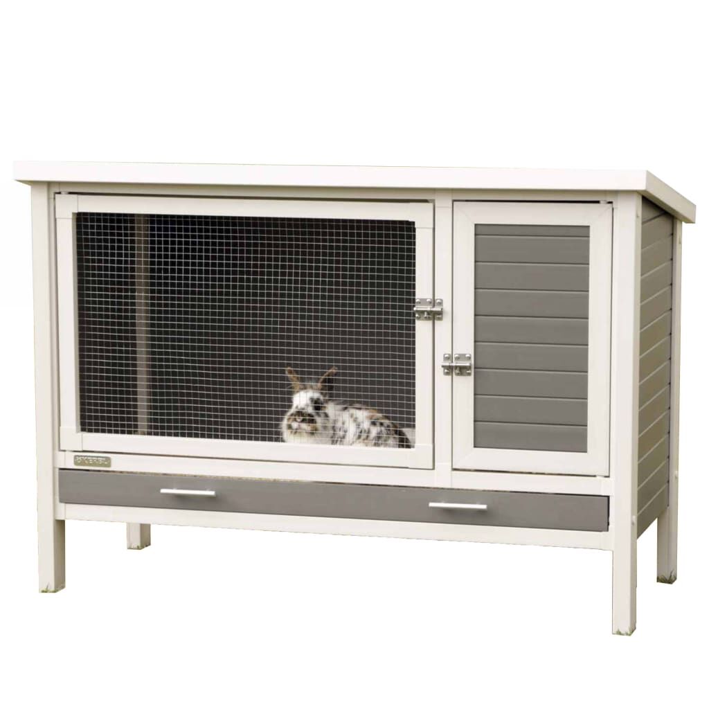 Kerbl Conejera Eco Samy Plástico Gris Y Blanco 116x57x82 Cm_1