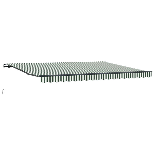 Toldo Retráctil Verde Y Blanco 450 X 350 Cm_0