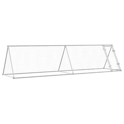 Vidaxl Jaula Para Gallinas Acero Galvanizado Plateado 400x105x91 Cm_0