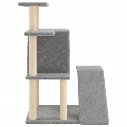 Vidaxl Rascador Para Gatos Con Postes De Sisal Gris Claro 97 Cm_4