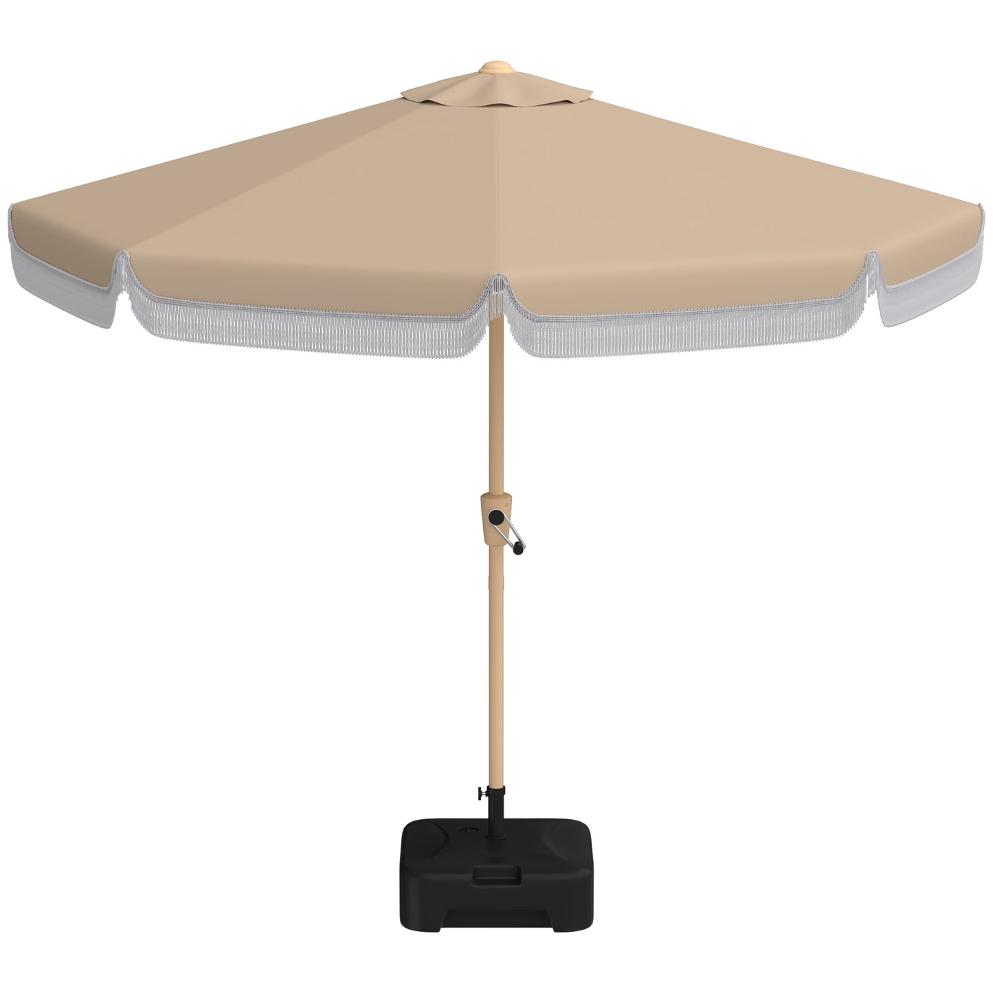 Outsunny Sombrilla De Terraza Ø266x238 Cm Ángulo Ajustable Con Manivela Caqui_3