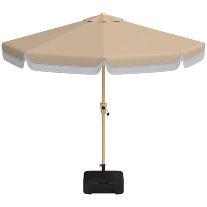 Outsunny Sombrilla De Terraza Ø266x238 Cm Ángulo Ajustable Con Manivela Caqui_3