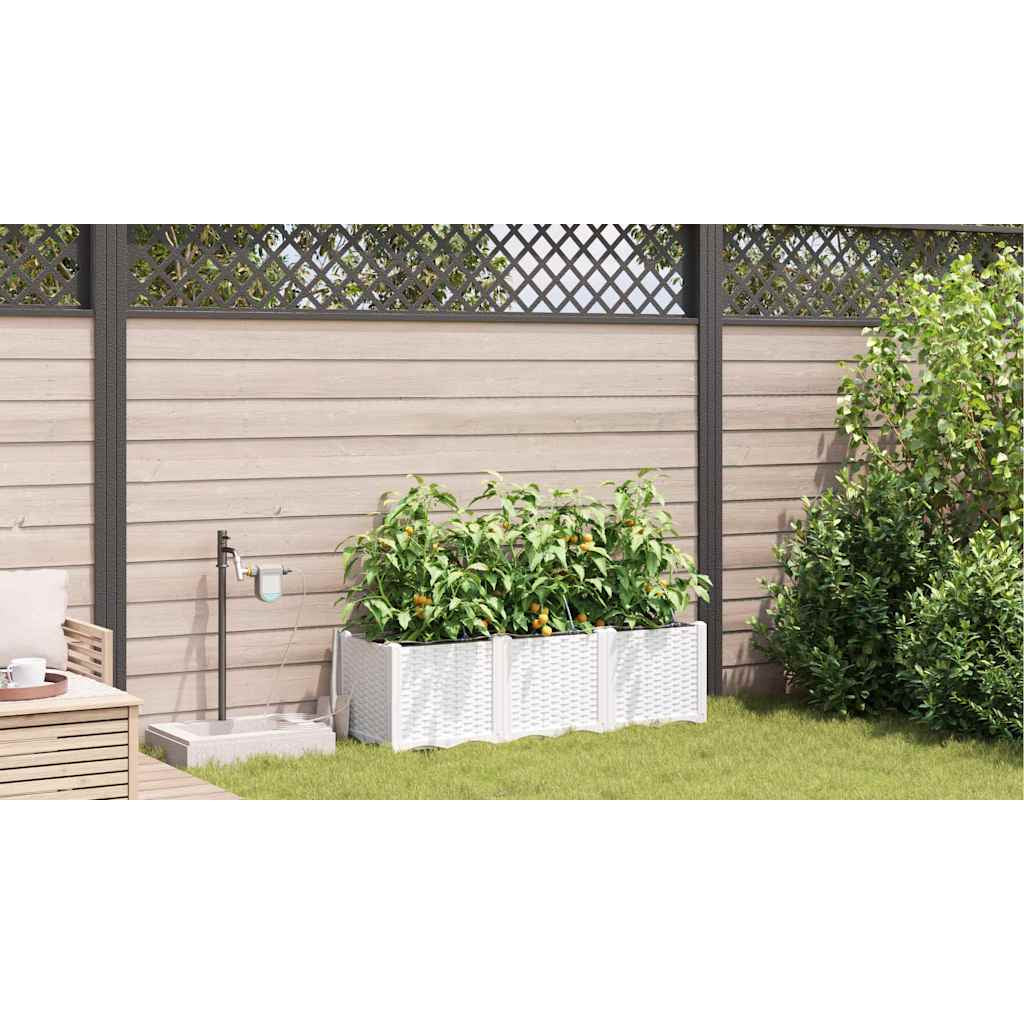Vidaxl Jardineras Blanco 120 X 40 X 37.5 Cm Acero_3