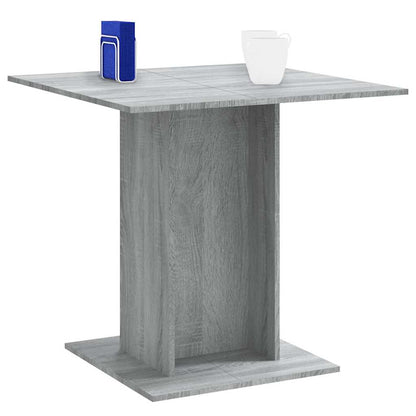 Mesa De Comedor Madera Contrachapada Gris Sonoma 80x80x75 Cm_1