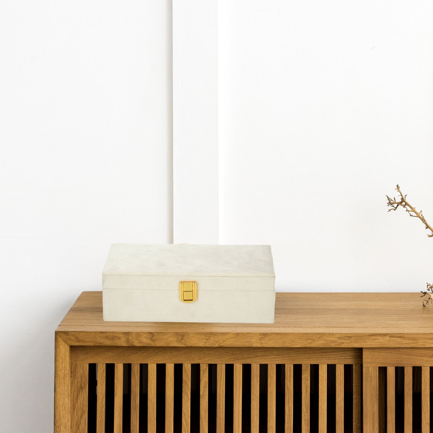 Well Home Caja Joyero Con Espejo Color Blanco 25x16x7cm