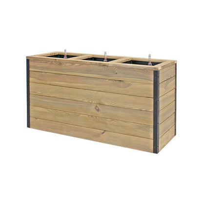 Jardinera De Madera Con Autorriego 110x40x60 Cm Nidum Hortalia_2