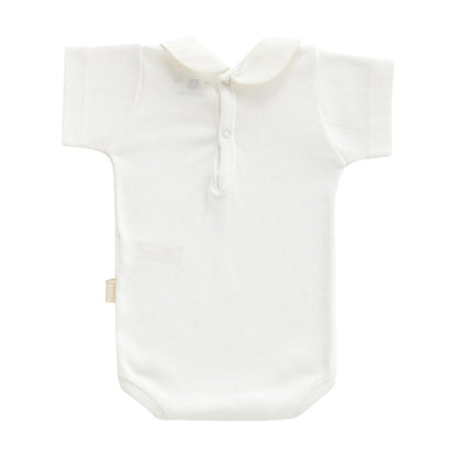 Body con cuello y manga corta beige Cambrass talla 12