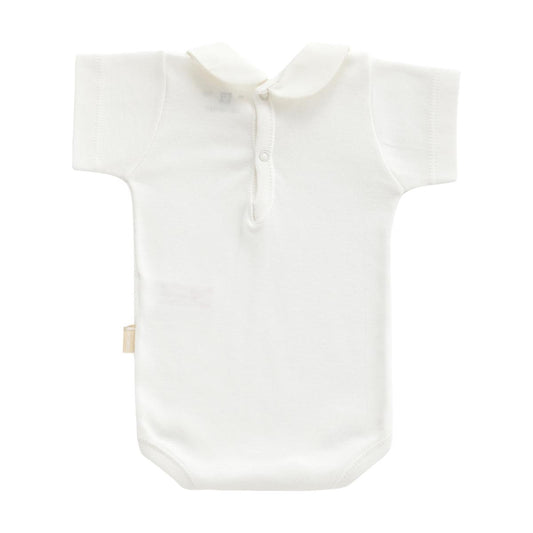 Body con cuello y manga corta beige Cambrass talla 12