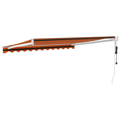 Toldo Retráctil Automático Naranja Y Marrón 3,5x2,5 M_4