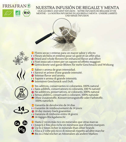 Infusión De Regaliz Y Menta Ecológica En Pirámides | Calidad | Frisafran