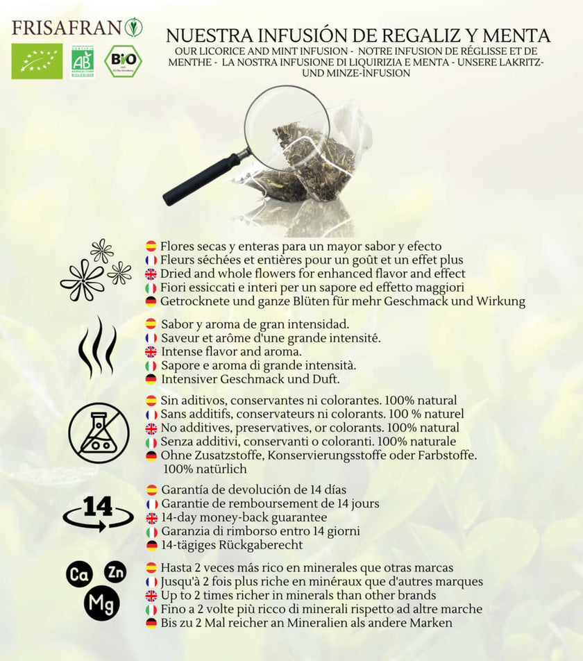 Infusión De Regaliz Y Menta Ecológica En Pirámides | Calidad | Frisafran 15 Uds_5