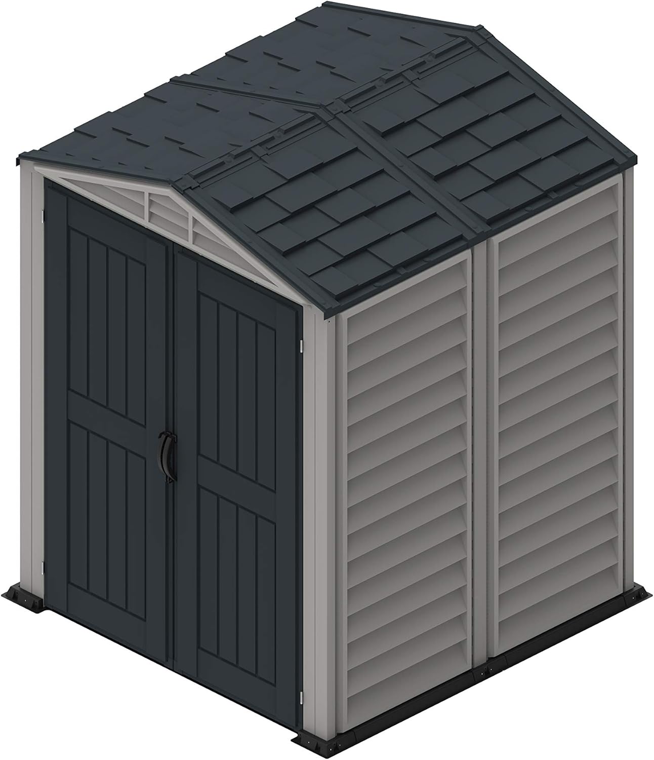 Duramax - Caseta Cobertizo Jardín - Yardmate  Plus 5x5 - Pvc - Gris Claro/oscuro_3
