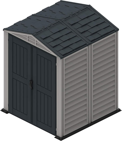 Duramax - Caseta Cobertizo Jardín - Yardmate  Plus 5x5 - Pvc - Gris Claro/oscuro_3