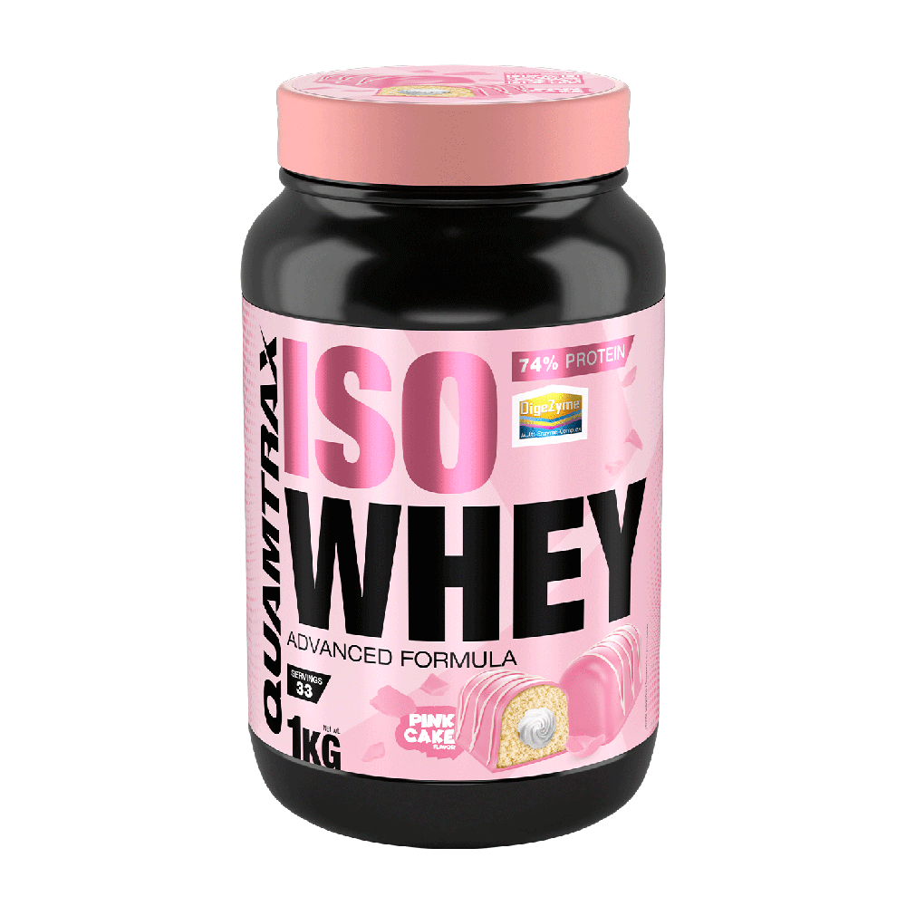 Isowhey - 1kg - Pantera Rosa - Pastelito De Fresa - Proteína De Aislado De Suero Isolate - Quamtrax_0