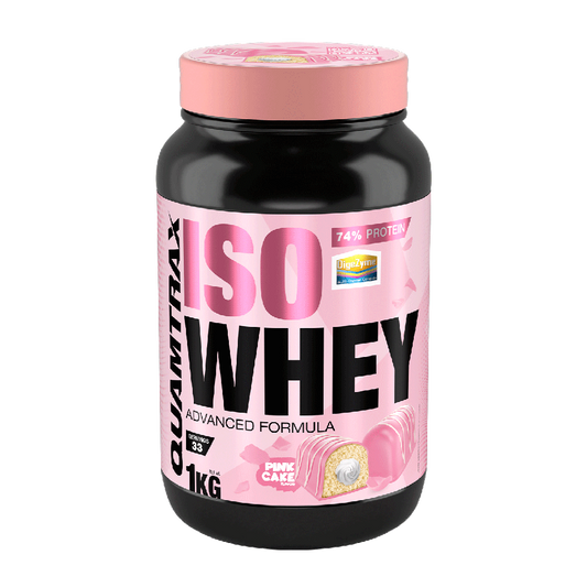 Isowhey - 1kg - Pantera Rosa - Pastelito De Fresa - Proteína De Aislado De Suero Isolate - Quamtrax_0