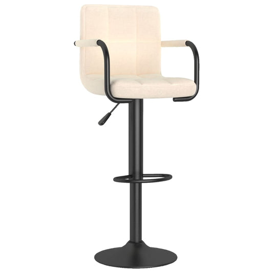 Taburete De Cocina De Tela Color Crema_0