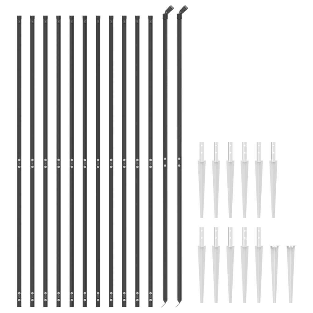 Cerca De Alambre Con Pinchos De Anclaje Gris Antracita 2x25 M / Vetonek_2