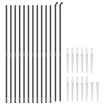 Cerca De Alambre Con Pinchos De Anclaje Gris Antracita 1,8x25 M / Vetonek_0