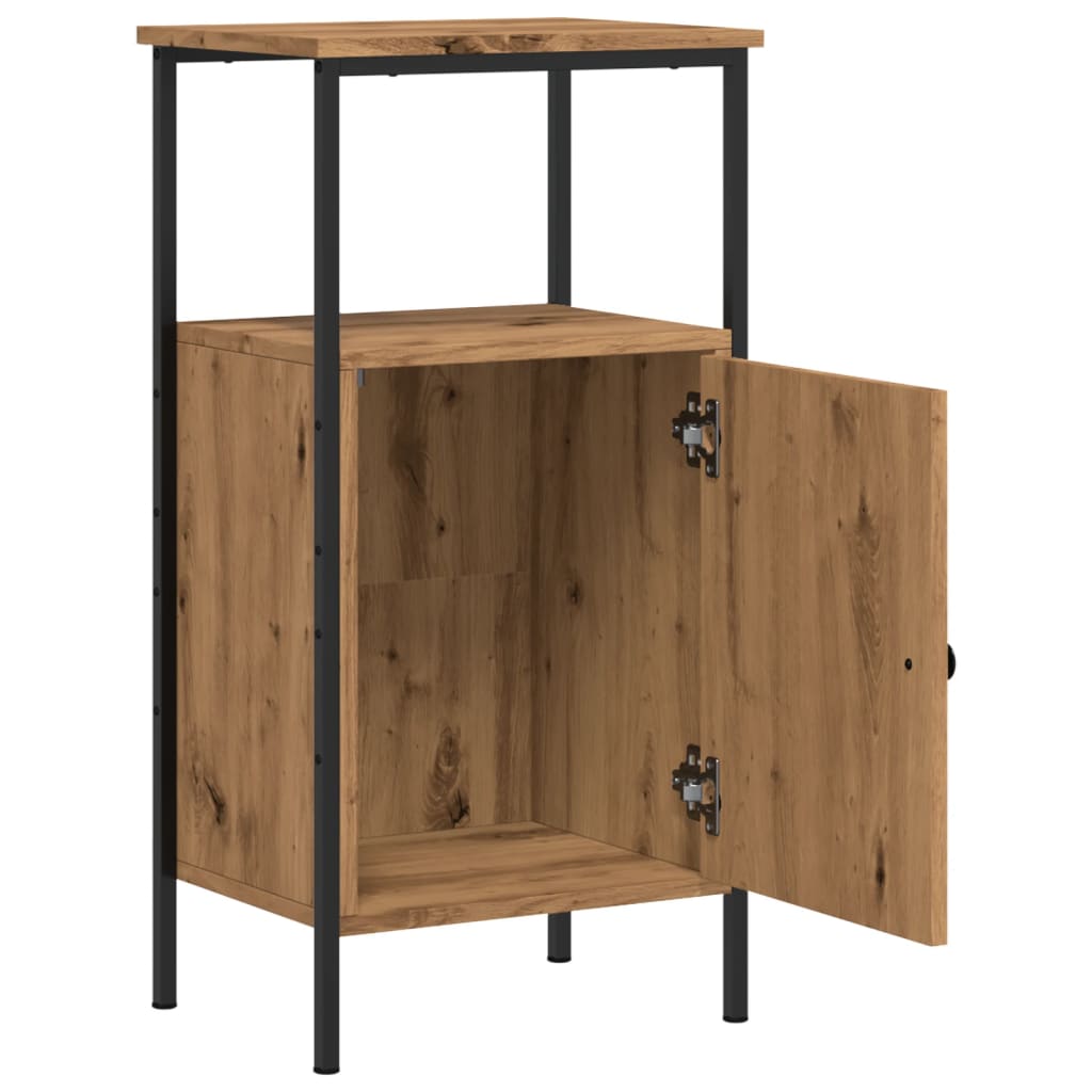 Mesitas Noche 2 Uds Madera Ingeniería Roble Artisan 41x31x80 Cm_2