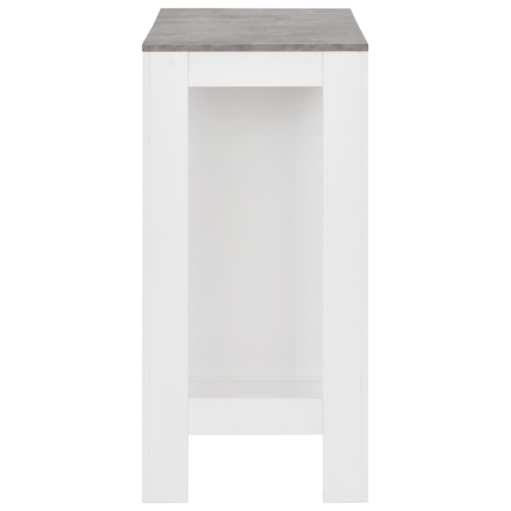 Mesa Alta De Cocina Con Estantería Blanca 110x50x103 Cm_2