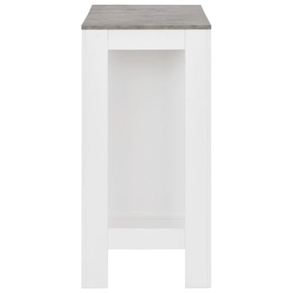 Mesa Alta De Cocina Con Estantería Blanca 110x50x103 Cm_2