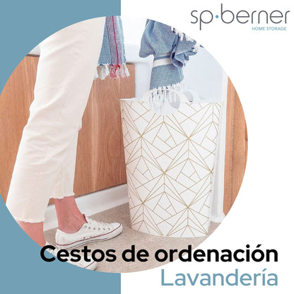 Life Story Cesto De Colada Hamper 58l Gold Lines_1