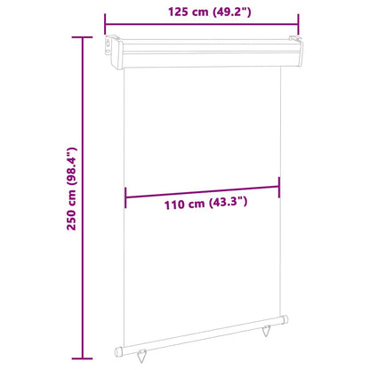 Vidaxl Toldo Lateral De Balcón Rojo 125x250 Cm_2