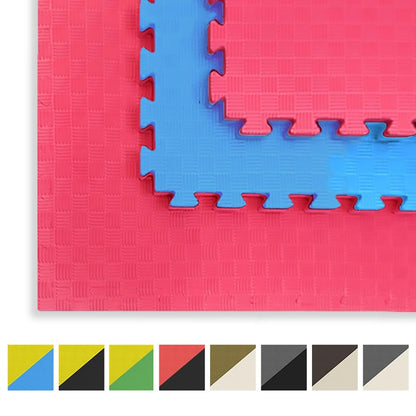 Artatami® Tatami Puzzle 1x1x25 Mm Rojo - Azul Pack Ahorro【16 Unidades】gimnasios - Fitness - Pilates - Yoga_2