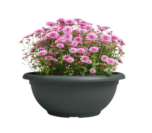 Macetero Antracita Plástico Reciclado Venezia 30 Cm_0